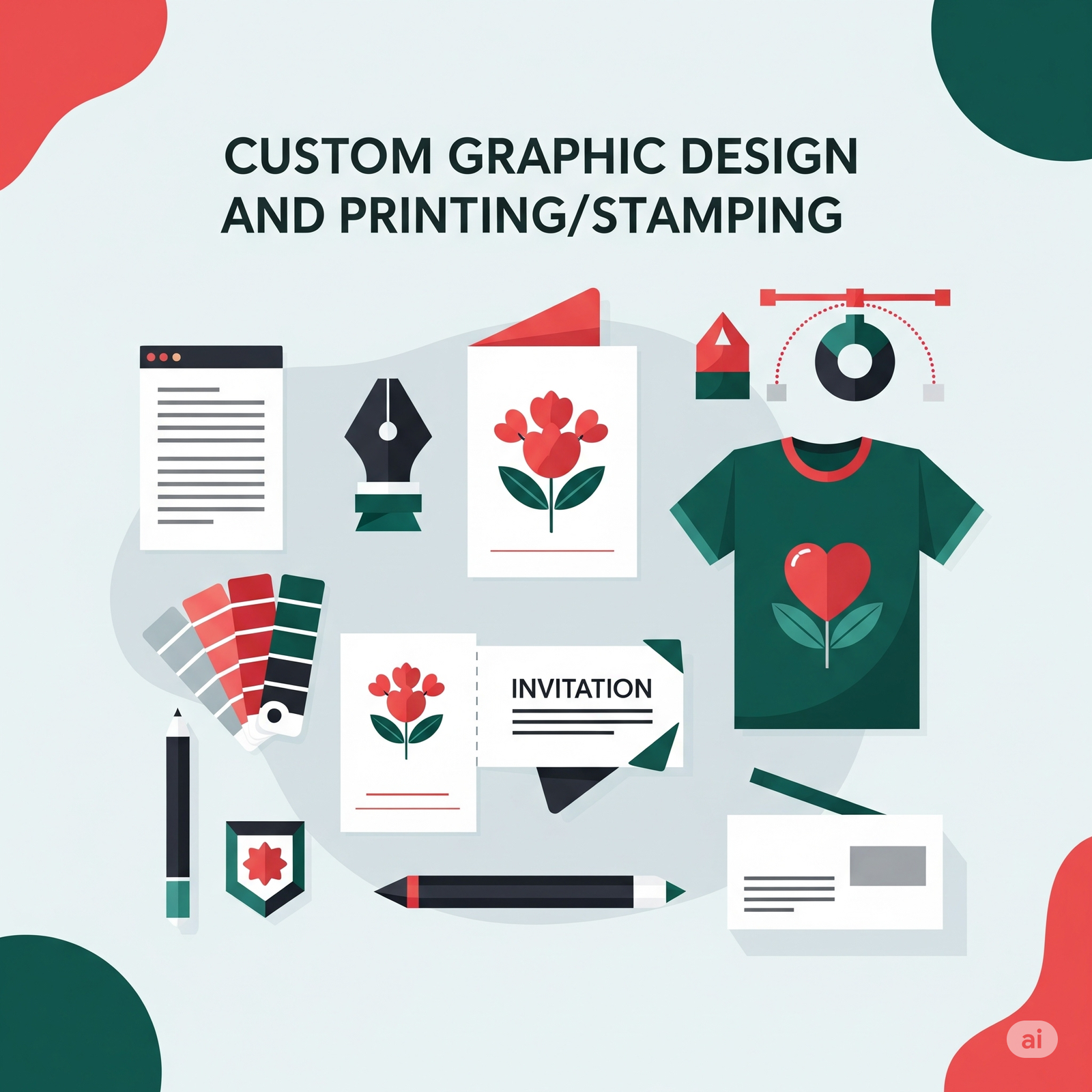 Imagem de Design Gráfico Personalizado e Estampagem